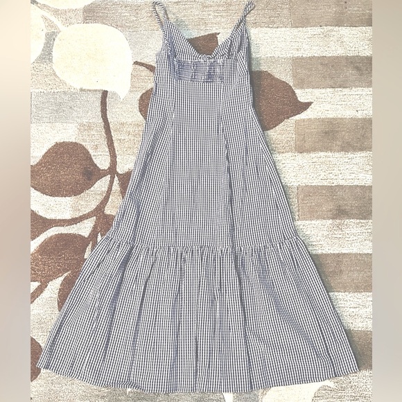 NWT Rails Maeve Navy Lilac Gingham Dress w Front Cutout - Picture 7 of 9